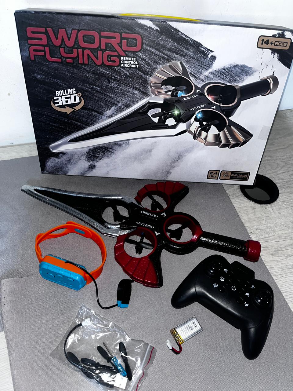 🚀⚔️ La Espada Voladora del Futuro – Luces LED + Acrobacias Extremas