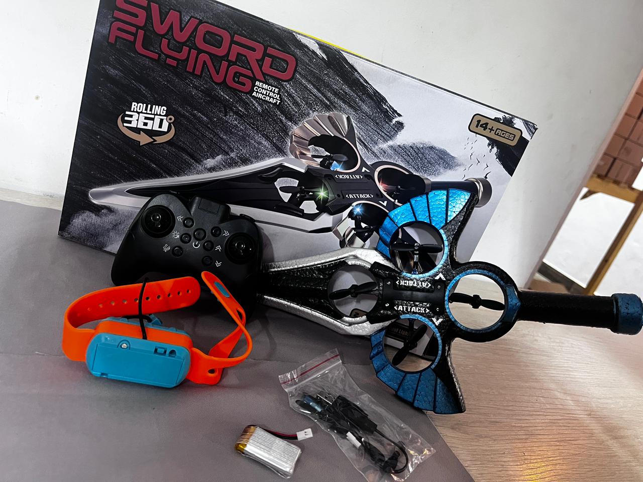 🚀⚔️ La Espada Voladora del Futuro – Luces LED + Acrobacias Extremas