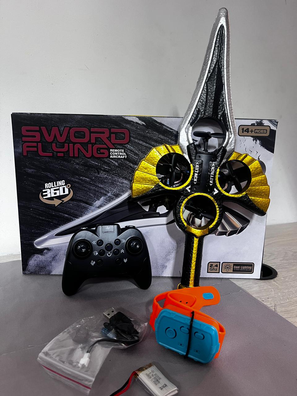 🚀⚔️ La Espada Voladora del Futuro – Luces LED + Acrobacias Extremas