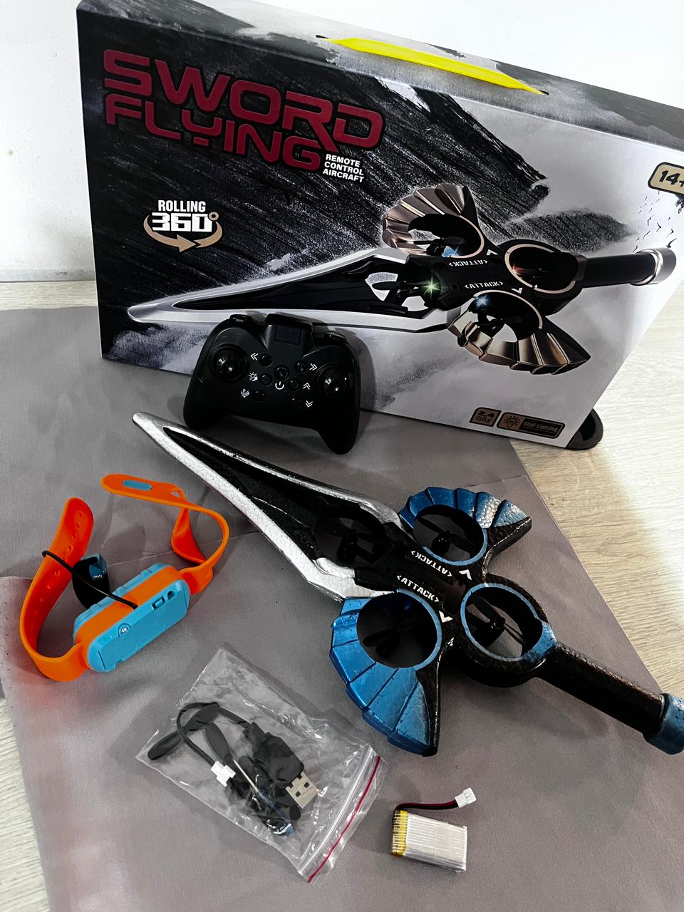 🚀⚔️ La Espada Voladora del Futuro – Luces LED + Acrobacias Extremas